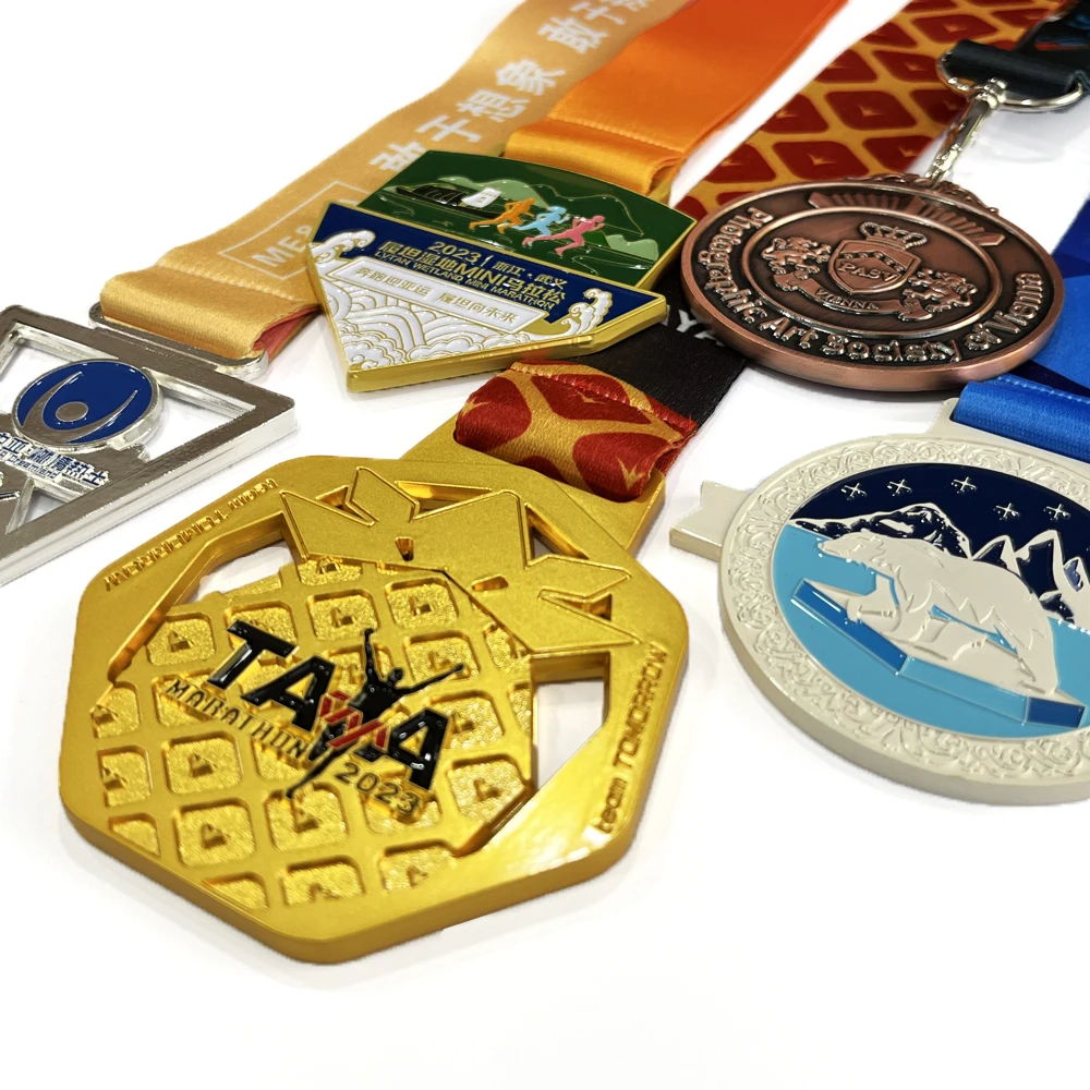 Free Design Custom Marathon Running Finisher Medal Sport Metal Logo Customizable Zinc Alloy with Aluminium Material supplier