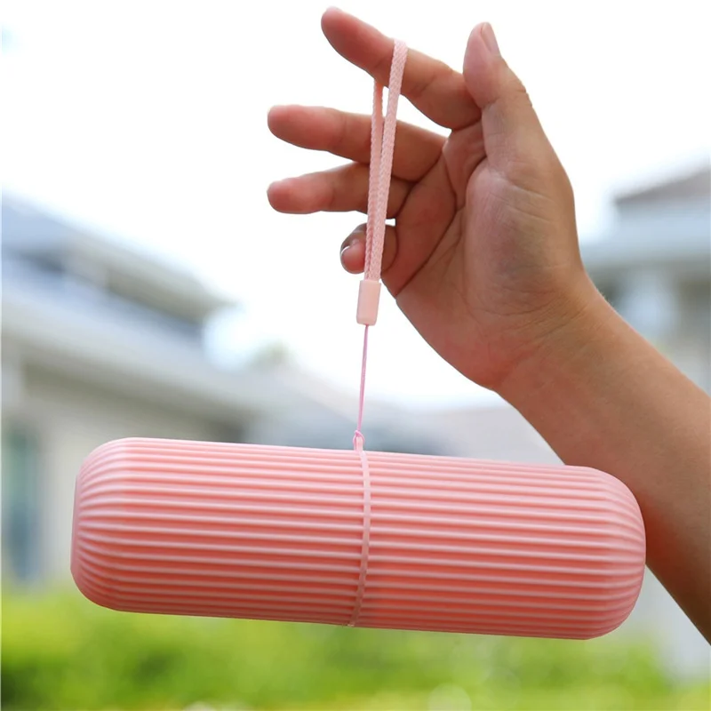 Portable Travel Toothbrush Storage Cup with Mouthwash Plastic Toothbrush Box for Bathroom Sets Promotional Item