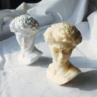 Candle Crafty Candle God Statue Golden Dust David Head Soy Wax Candle Scented Candle
