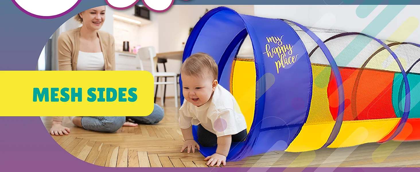 product customized crawl tunnels with see through sides pop up baby crawling backyard tunnel unisex portable toy tent boys-8