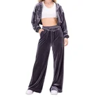 Pants Women's Sweatpants Hip Pop Y2K Velvet Track Pants High Waisted Lounger Trousers Women's Loose Pants