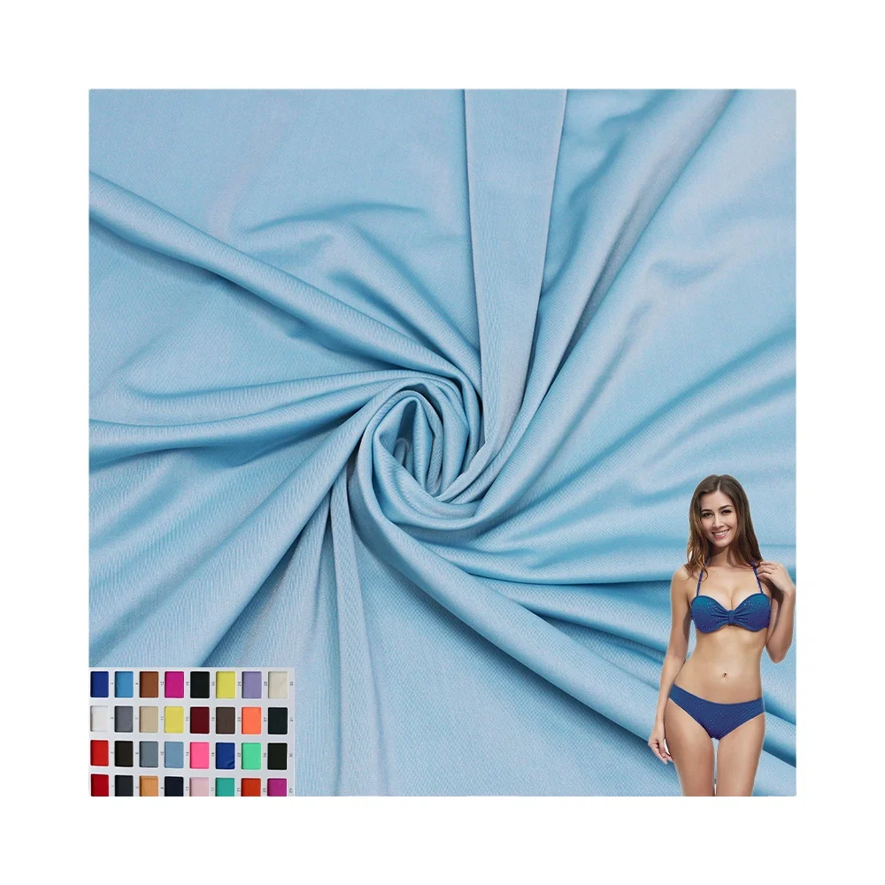 Delantex Most Popular Swimwear Fabric Nylon Spandex Fabric 4 Way Stretch Knitted Fabric