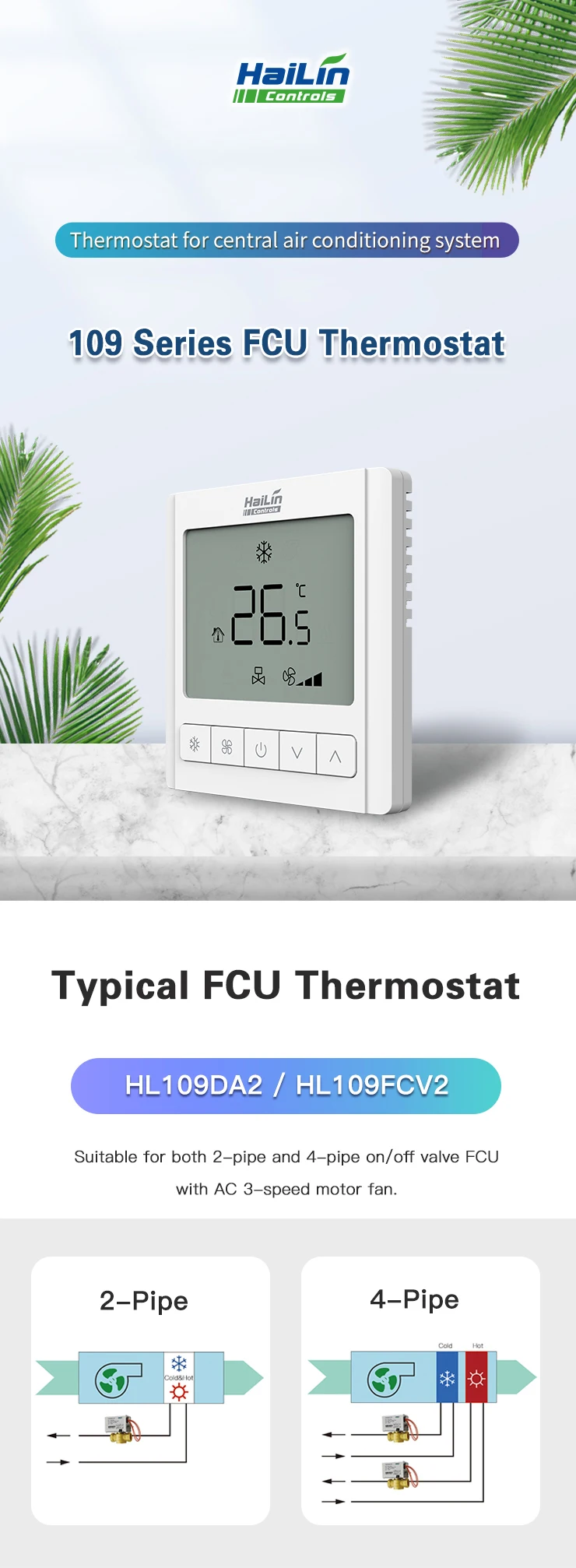 Hvac Systems Temperature Controller, LCD, FCU - detail 4