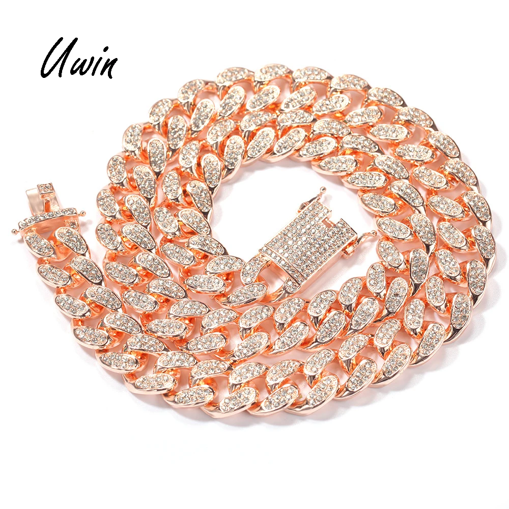 Hiphop 20mm Cuban Link Chain Iced Out 