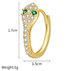 Cz Earrings Earrings Fashion CZ Paved Long Snake Stud Earrings Women's Snake Charm Hoop Earrings Jewelry