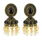 Pearl Factory Wholesale New Fashion Gold-plated Enamel Pearl Tassel Earrings For Women