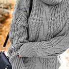 Plus Size Sweater S-xl OEM High Quality Oversize Plus Size Turtleneck Sweater Women For Winter