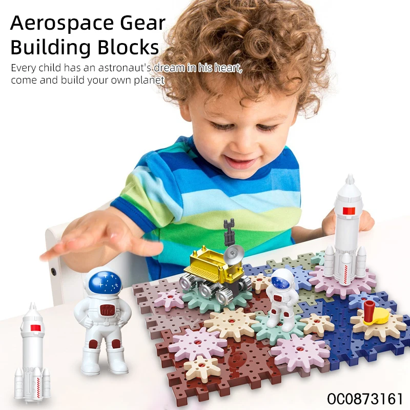 45pcs mechanical building blocks gears educational space exploring toys for kids