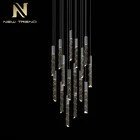 Modern Crystal Led New Design Modern Villa Home Indoor Decorative Stainless Steel Crystal LED Pendant Lamp