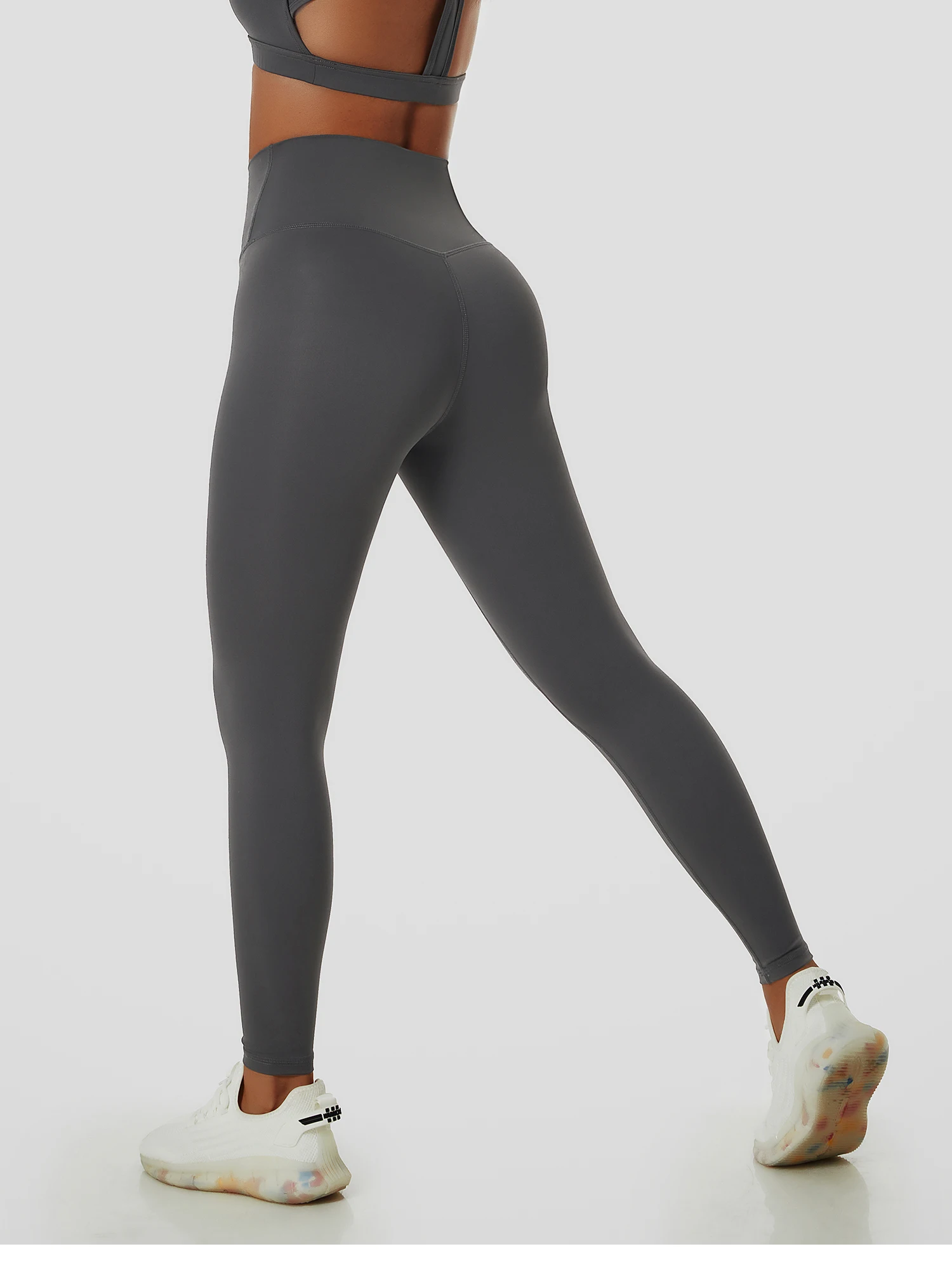 Custom High Waist Yoga Fitness Pants Sexy Peach Hip Sports V Shaped Leggings
