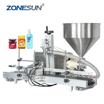 ZONESUN ZS-DTGT900 Semi Automatic Jam Sauce Cream Paste Food Rotor Pump Filling Machine