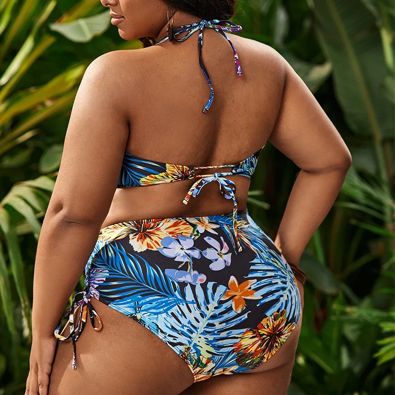 Custom Logo Made Swimwear Wholesale Plus Size Floral Print Women Bikini