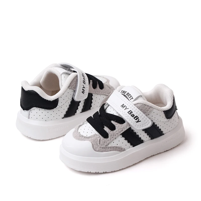 2023 Spring Autumn High Quality PU Leather Baby Toddler Kids Shoes Unisex Shoes manufacture