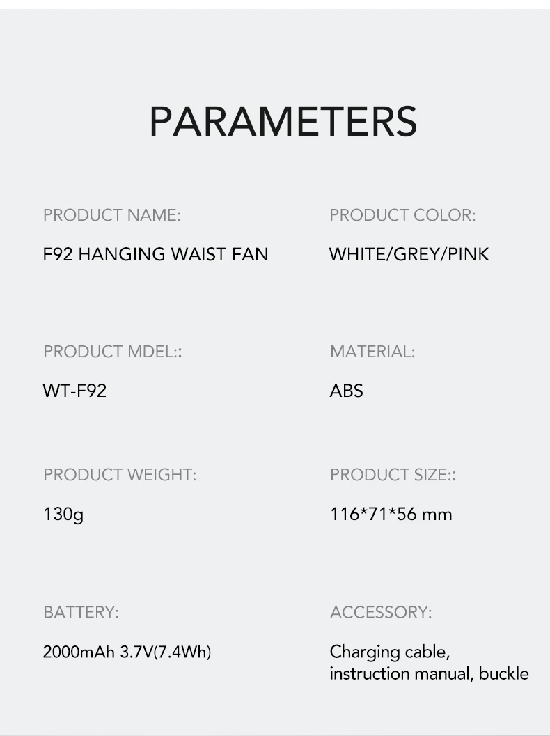 Bladeless Neck Wearable Fan, IMYCOO, Portable, USB - detail 22