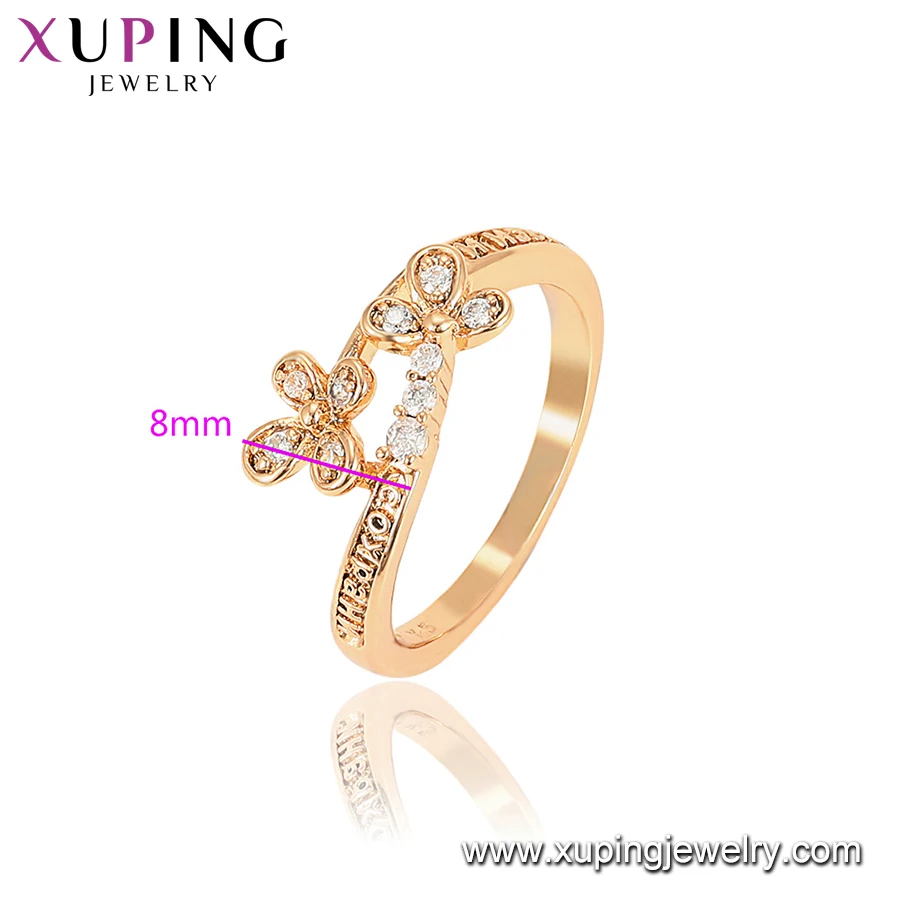 15909 xuping New Arrival American style Ladies Jewelry women adjustable 18K gold color Environmental Copper finger ring
