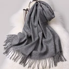 Wool Winter Scarf Fashion Custom Embroidery Luxury Wool Scarf Plain Winter Warm Scarf