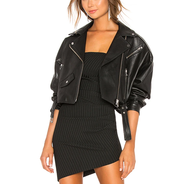 Abrigo De Cuero Con Cinturón De Manga Larga Para Mujer,Chaqueta Corta De  Gran Tamaño Con Diseño Vintage Personalizado,Venta Al Por Mayor - Buy  Chaqueta De Las Mujeres,Mujeres Chaqueta De Cuero,Chaqueta De Las