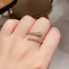 Diamond Snake Ring 925 Sterling Silver Custom Simple Personalized Design Bling Bling Diamond Snake Ring