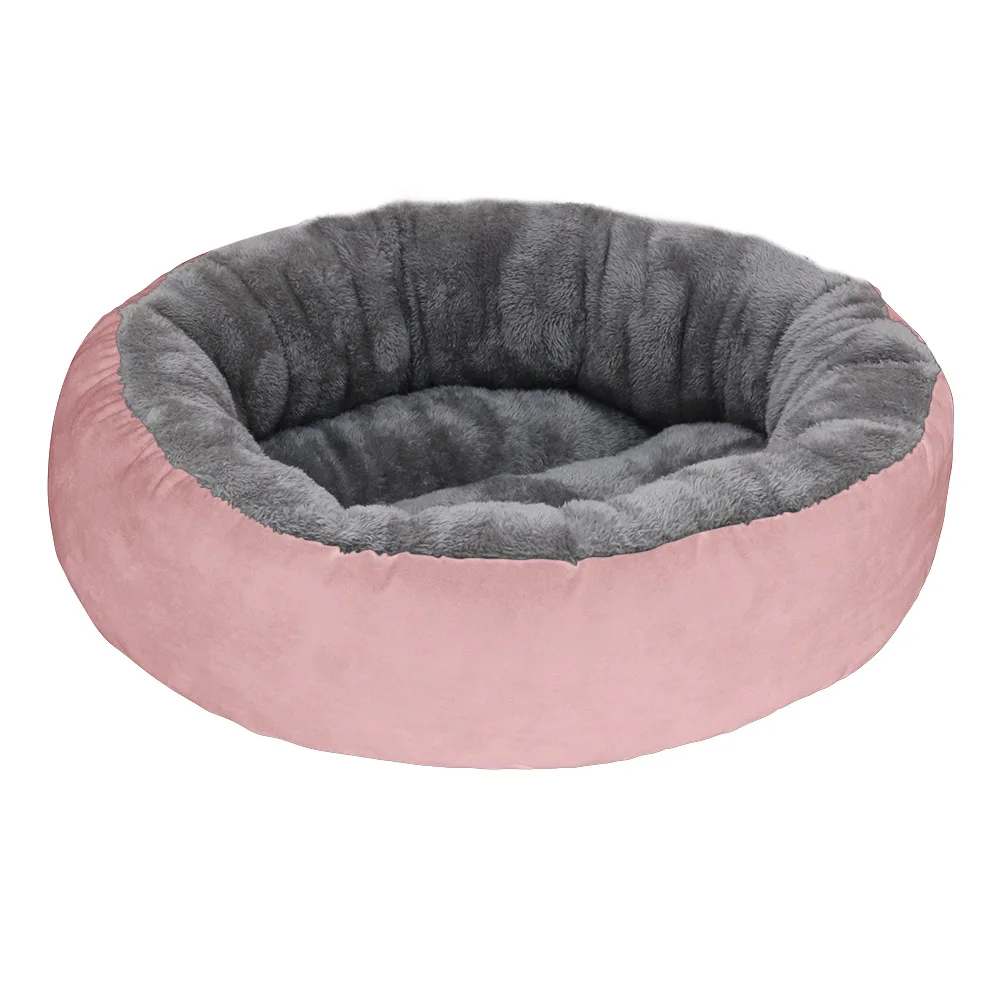 product hot selling wholesale plush suede fleece anti slip silica dot bottom eco friendly fleece donut dog bed-53