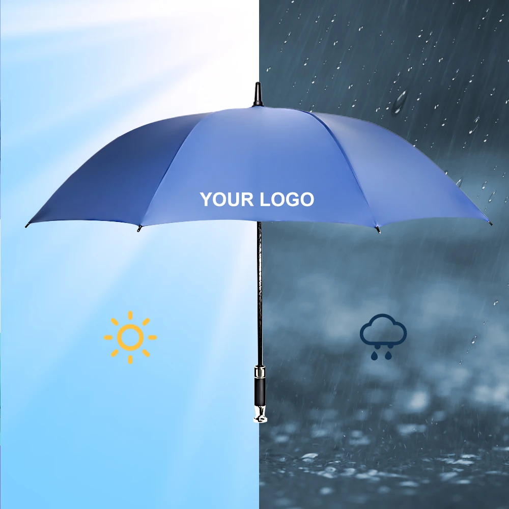 Sunshade Summer Waterproof Chinese Luxury High-End Wholesale Automatic Customized Metal Handle Umbrella With Logo