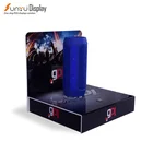 Display EXCEL POP Style Bluetooth Speakers Acrylic Display Rack Audio Display Stand With Blue Light
