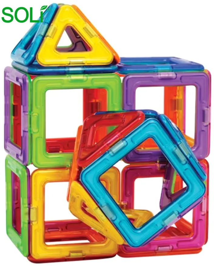 Hot Sale 40Pcs Educational 3D Magnet Building Block Construction Toys Sets for Kids