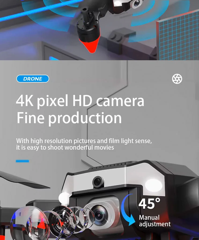 Usine rc drone intelligent évitement d'obstacles Hd double caméra photographie aérienne pliant drone rc avion pour enfants