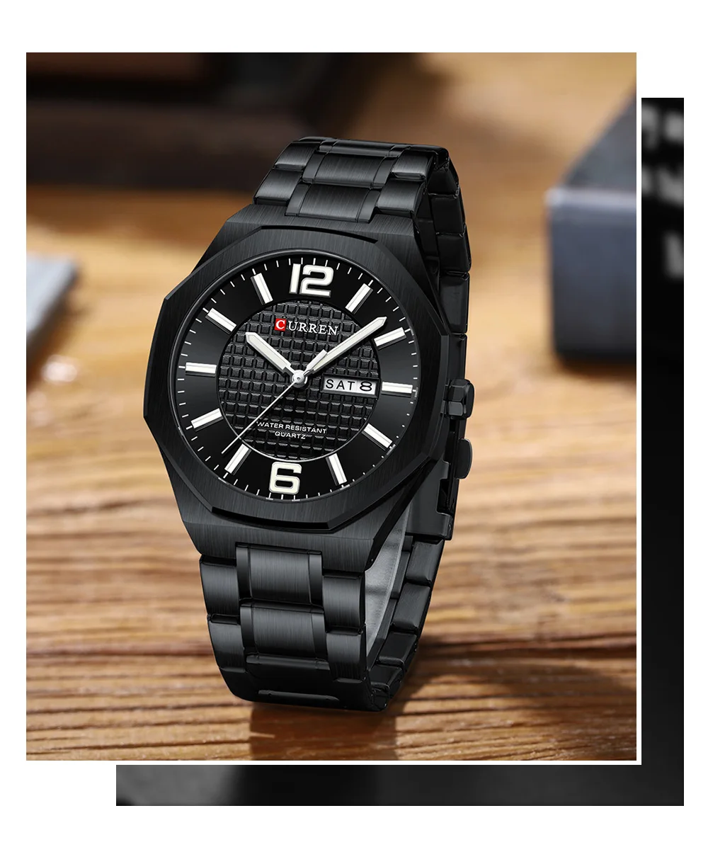 Curren 8476 Men's Watch Waterproof Quartz Steel Band Watch Business Casual Luminous Wristwatch
