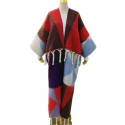 New Fashion Winter Vintage Scarf Women Ladies Cardigan Warm Female Shawl Coat Women