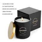 Candle Gift Home Fragrance Decoration Natural Soy Wax Black Glass Jar Scented Candle Gift Box