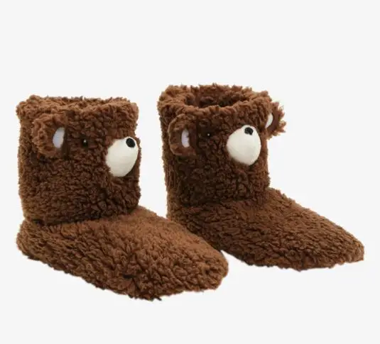 Cartoon Couples Bedroom Animal Slippers Brown Teddy Bear Slippers Boots -  Buy Cartoon Plush Slippers Women Animal Slipper,Brown Teddy Bear Slipper  Boots,Couples Bedroom Cartoon Non-slip Soft Bottom Women And Men Home  Slippers