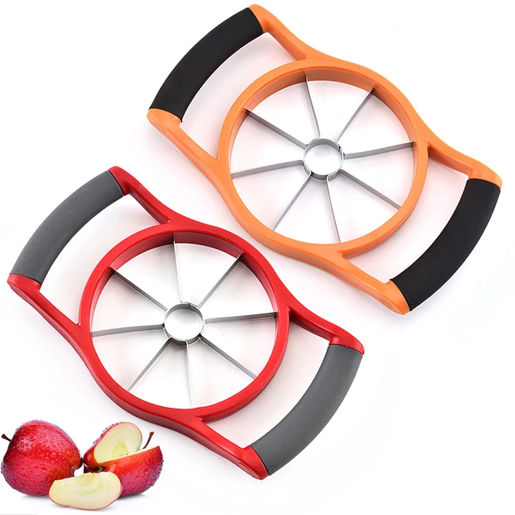 Apple Slicer, Easy Grip Slicer Cutter Corer, 8 Stainless Steel Blades