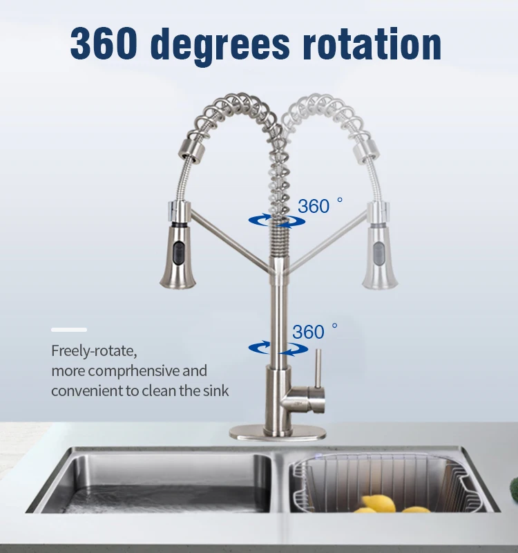 New single handle water tap kitchen faucet stainless steel hot and cold water tap for kitchen