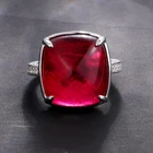 Rings Red Ring Fashion 925 Sterling Silver Engagement Wedding Gemstone Rings Red Ruby Ring