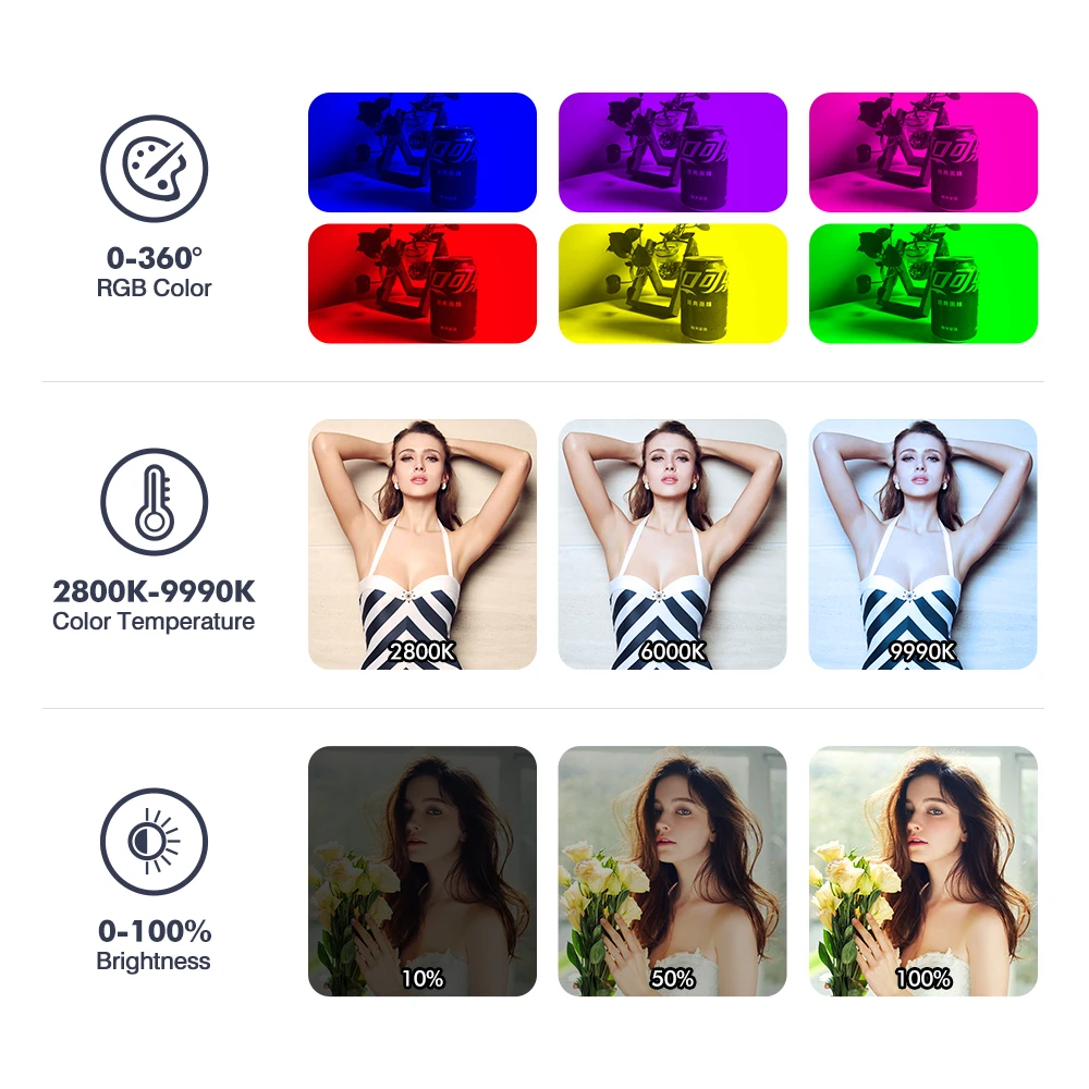 GL-3000C Portable Led Light Studio Equipment Live Film Lighting Camera Video Television Studio Equipment with Tripod Stand