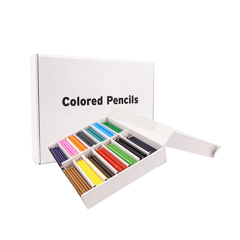 Custom Logo Big Case Art Drawing Colored Wood Pencils Kids Large Box Color Pencil Set