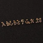 Stud Earrings Earrings Stainless Steel Zircon Letter Screw Back Stud Earrings Piercing Jewelry