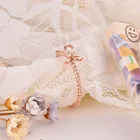 9k 18k Senior Jewelry Ring Bow 9K Diamond Ring 14K Rose Gold Tail Ring 18K Gold