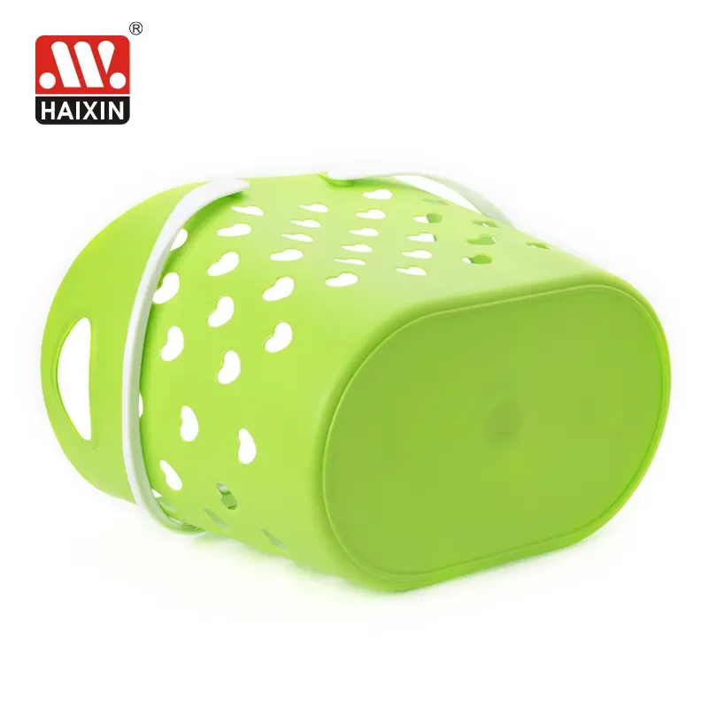 30L China Wholesale Home Colorful Collapsible Dirty Clothes Storage Plastic PE Laundry Baskets With Handle