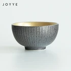Bowl Ceramic Bowls Joyye Gold Color Japanese Bowl Gift Set Gold Plated Small Handbuilt 8Cm Ceramic Bowls