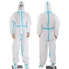 Coats Non-woven Pp Fluid Resistant Disposable Coverall Buttons Lab Coats