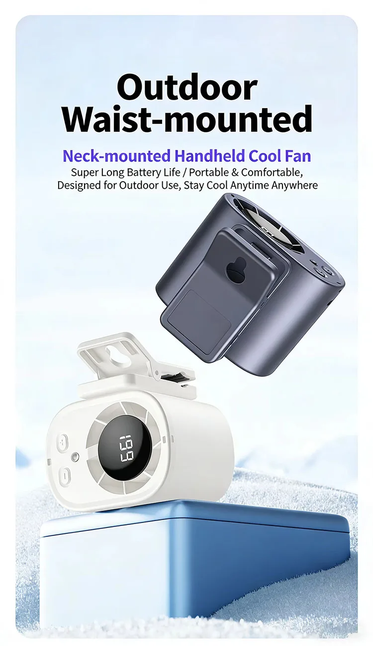 Usb Rechargeable Clip-on Fan, Portable, Battery, Plastic - detail 2