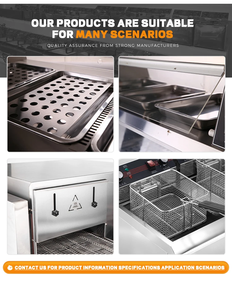 Chinese Manufacturer Timing Stainless Steel Professional Best Choice in Stock Commercial Deep Fryer