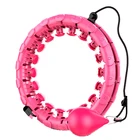 Plastic Hoop Weighted Hoop Low Price Pink Exercise Gym Equipment Plastic Fitness Smart Weighted Hula Ring Hoop