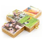 Mother Photo Amazon Hot Selling 2*2 Inch America Thanksgiving Day Gift For Mother Transparent Keychains Photo Frame