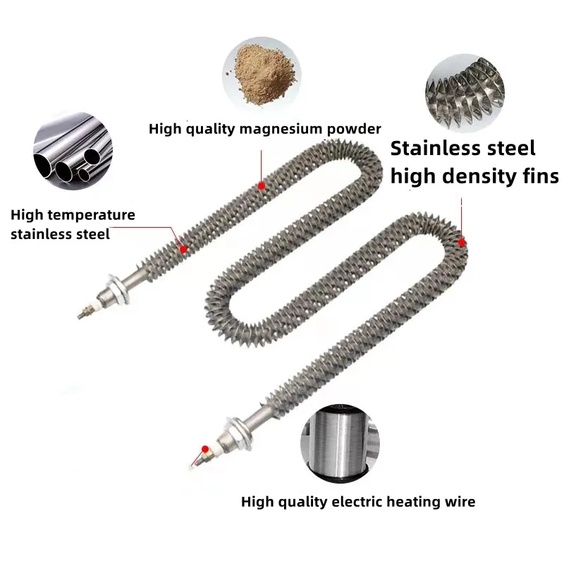 Air Finned Tubular Heater, 380V/230V, Stainless, Steel - detail 2