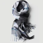 Scarf Luxury Winter Ladies Plaid Scarves Shawls 100% Wool Scarf For Women