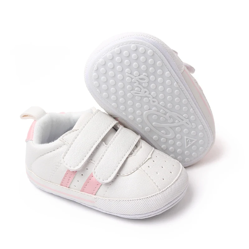 PU Leather Mesh Breathable Small White Shoes Soft Soled Baby Casual Sports Shoes Equal to Boys and Girls supplier
