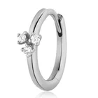Hoop Earrings Earrings Gemnel Fashion Sterling Silver 18k Gold Classic Single Diamond Huggie Hoop Earrings