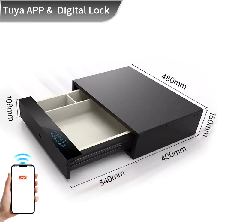 product ceqsafe smart wholesale price steel digital money hidden wall wardrobe drawer safe box-3